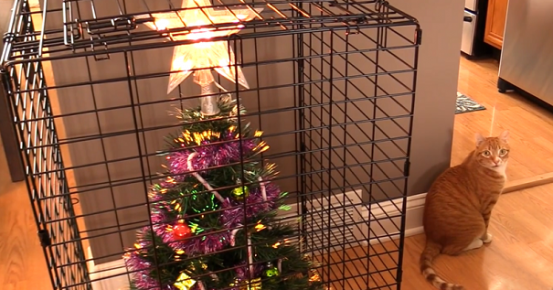 Vánoční strom v kleci